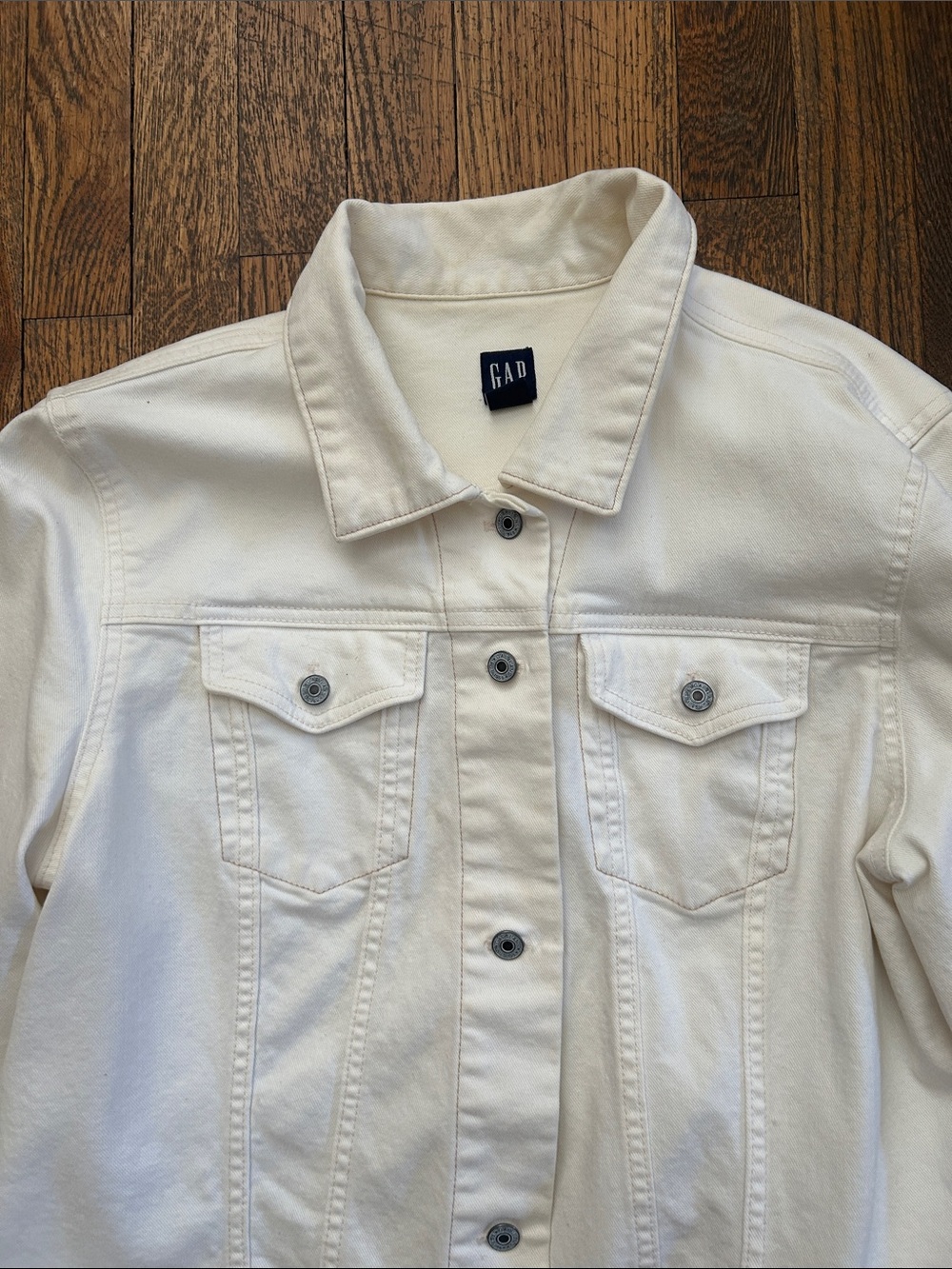 GAP Off-White Denim Trucker Jacket - Picture 3 of 4